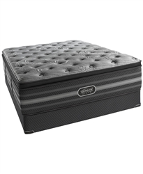 Simmons Beautyrest Black 18.5" Ultra Plush Pillow Top Queen Mattress Set